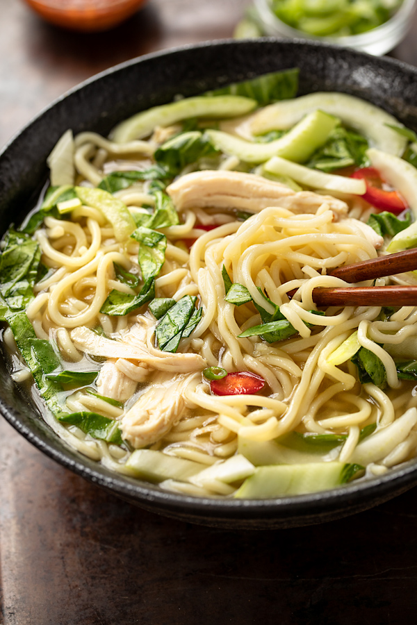 Ramen with Lemongrass-Ginger Broth | thecozyapron.com