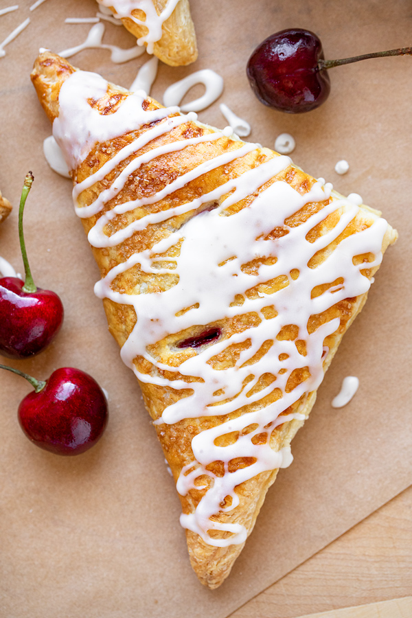 Glazed Cherry Turnover | thecozyapron.com