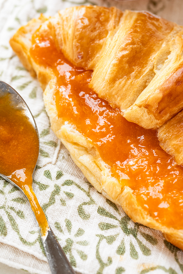 Apricot Jam on a Croissant | thecozyapron.com