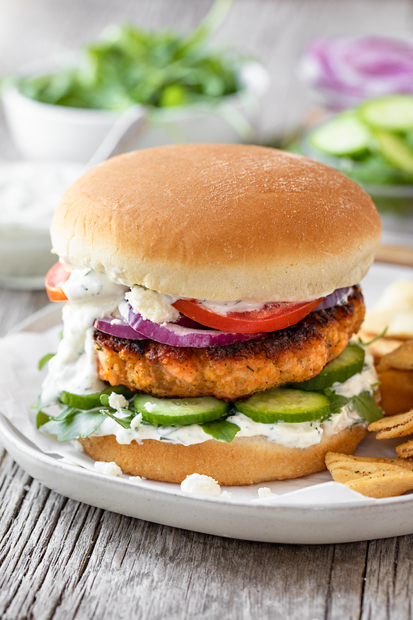 Grilled Salmon Burgers - Souvlaki For The Soul