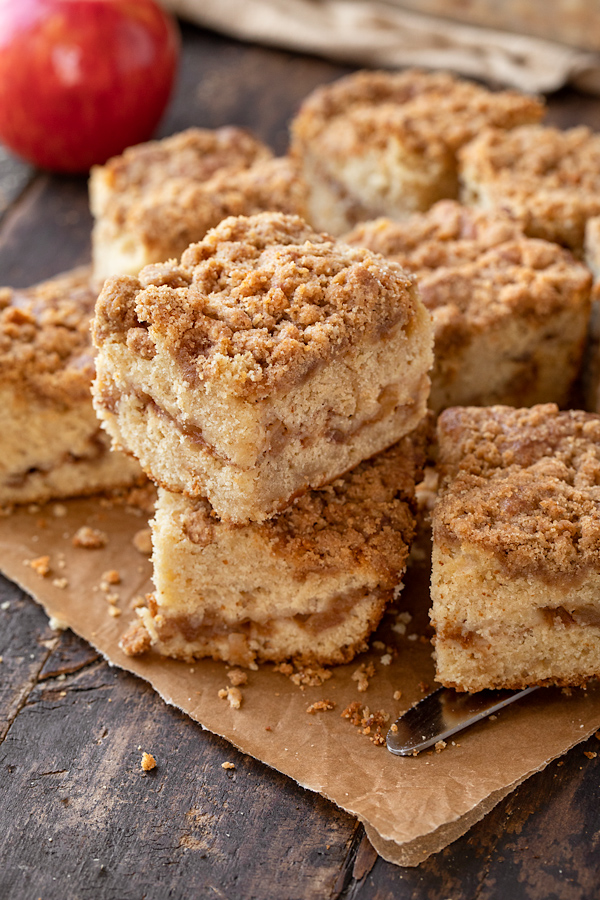 Stacked Slices of Apple Coffee Cake | thecozyapron.com