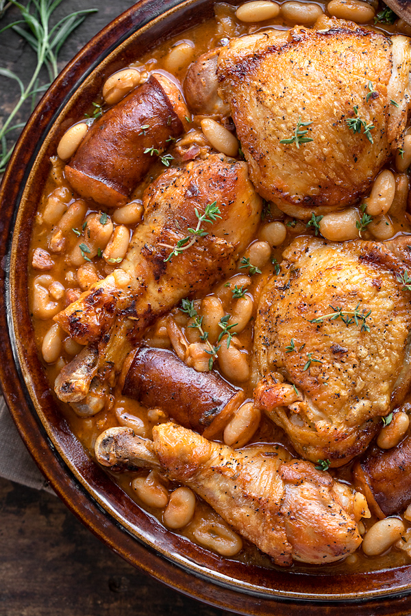 Chicken Cassoulet in a Pan | thecozyapron.com