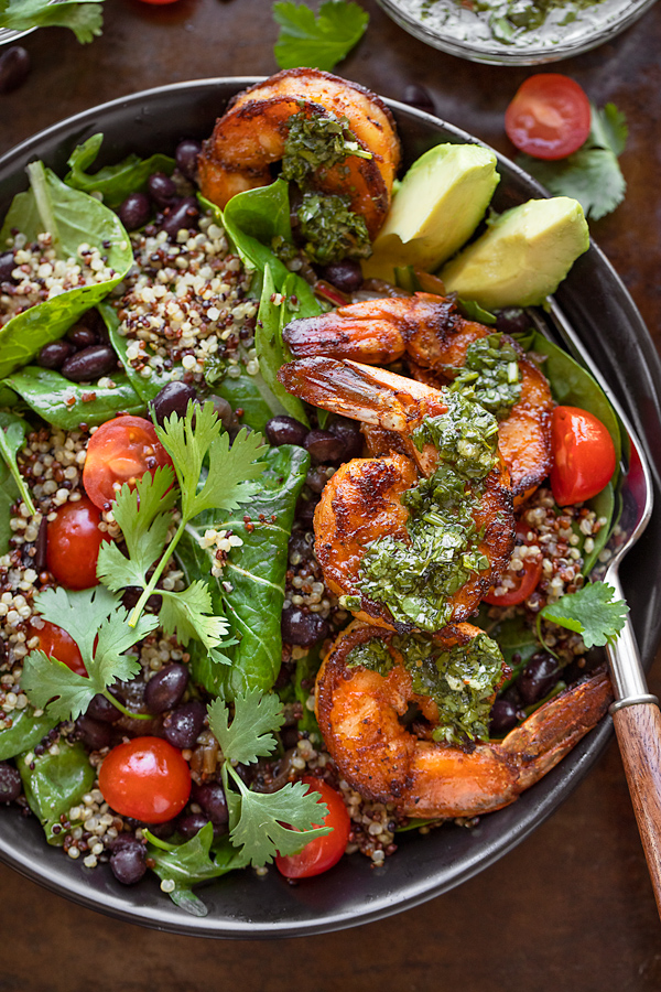 Chimichurri Shrimp Bowl | thecozyapron.com