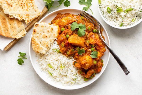 Potato Curry with Peas