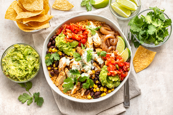 Meal Prep Southwest Chicken Burrito Bowls - Jar Of Lemons