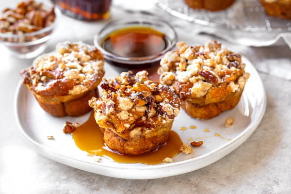 Pumpkin French Toast Muffins - The Cozy Apron