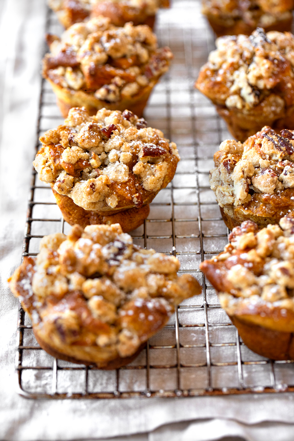 Pumpkin French Toast Muffins Cooling on a Wire Rack | thecozyapron.com