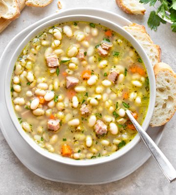 White Bean and Ham Soup | thecozyapron.com