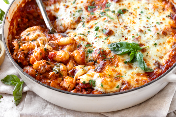 Gnocchi Bake with Sausage and Spinach