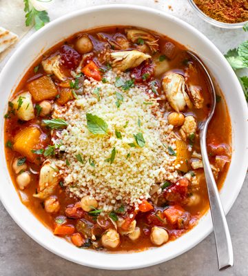 Moroccan Chicken Soup | thecozyapron.com