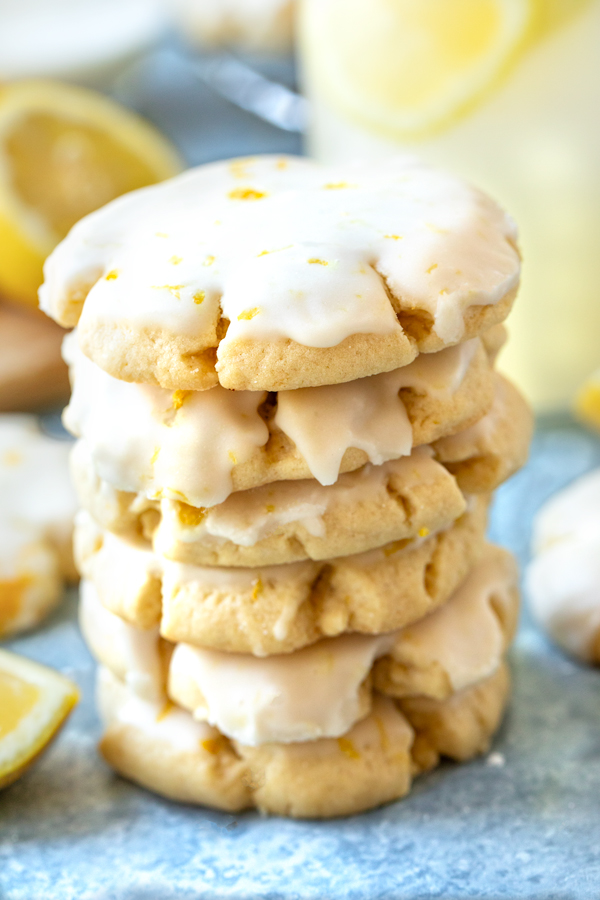 A stack of Lemon Cookies | thecozyapron.com