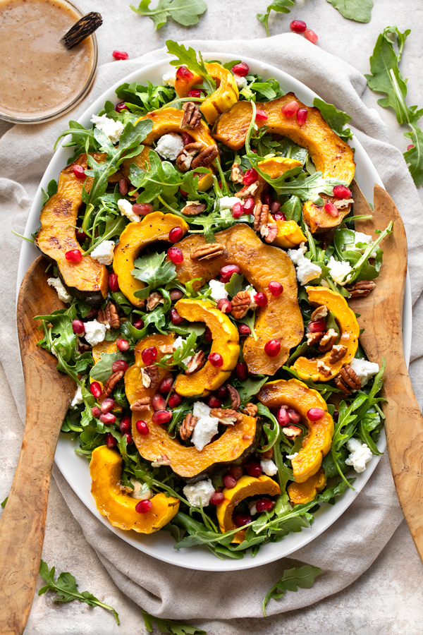 Overhead shot of Roasted Squash Salad | thecozyapron.com