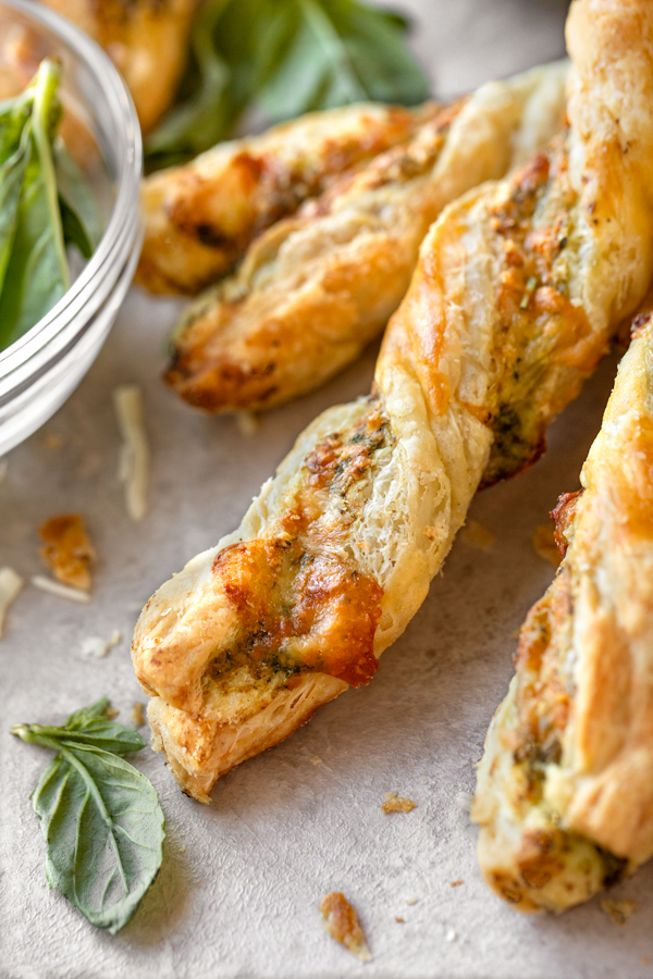 Closeup on a few Cheese Twists | thecozyapron.com