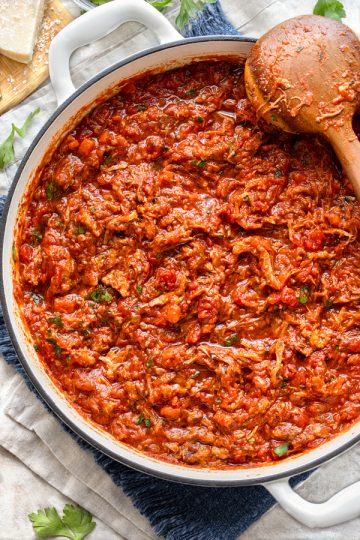 Pink Ragu Pork Ragu | The Cozy Apron