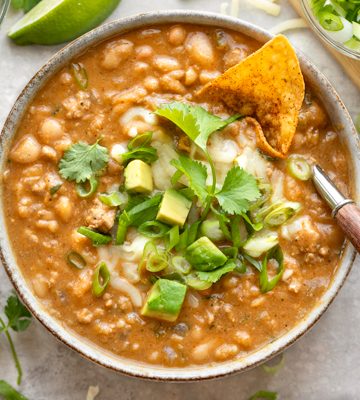 White Bean Turkey Chili | thecozyapron.com