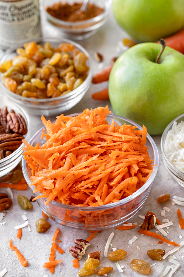 Ingredients for Morning Glory Muffins | thecozyapron.com