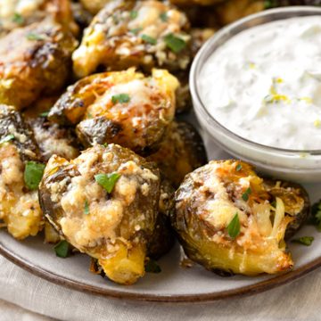 Smashed Brussels Sprouts | thecozyapron.com