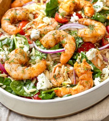 Shrimp and Orzo Salad | thecozyapron.com