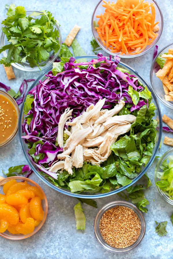 Ingredients for Chinese Chicken Salad | thecozyapron.com